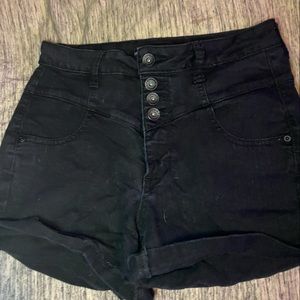 HotTopic Lovesick Black Jean Shorts